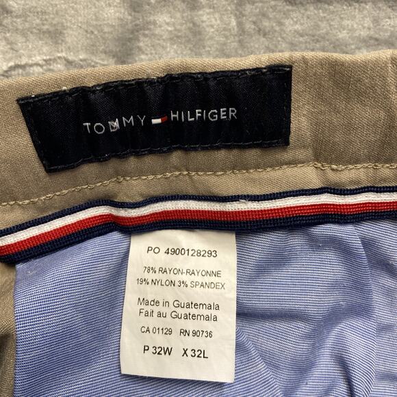 Tommy Hilfiger Wool Dress Pants Men's Size 32x32 Khaki Brown - Picture 8 of 9